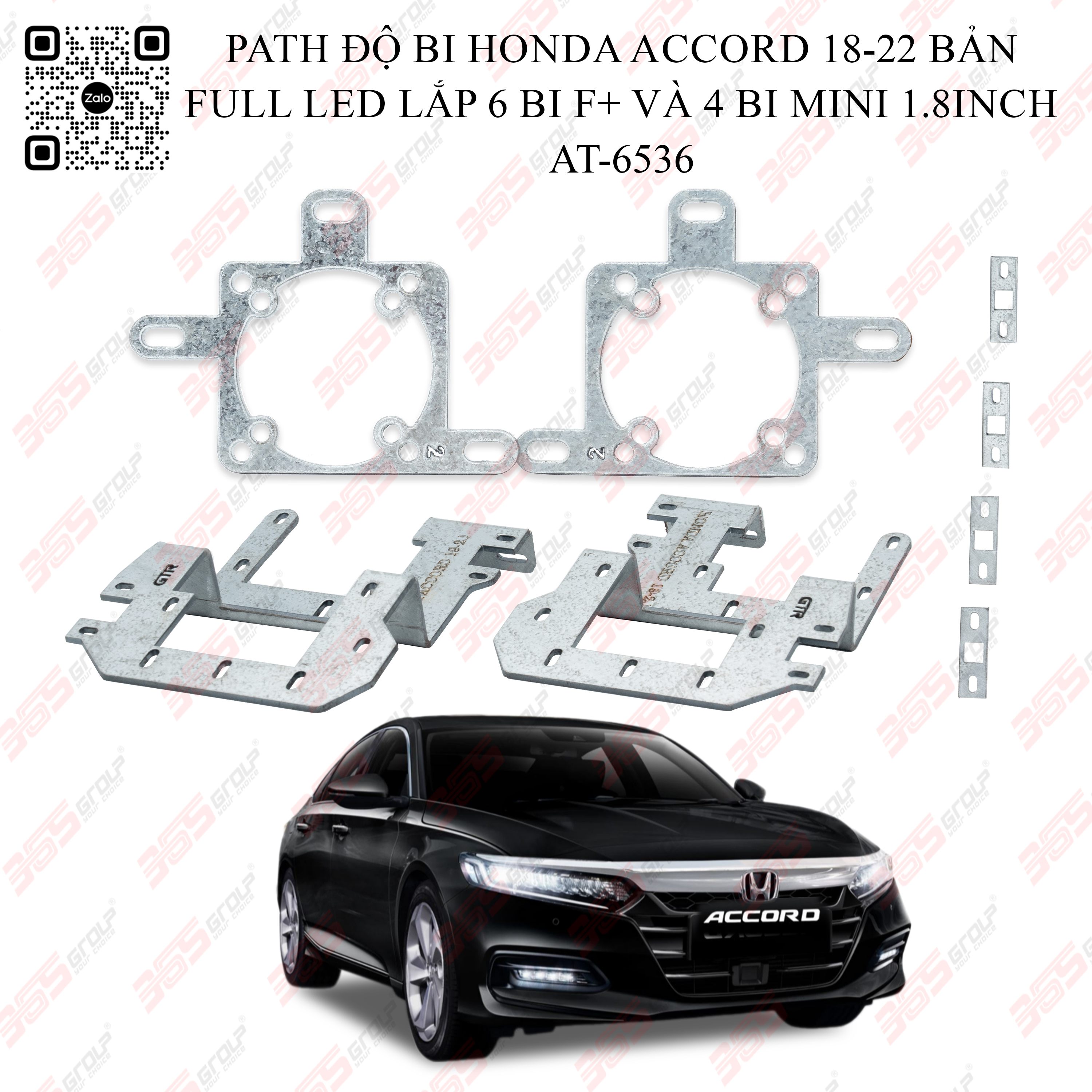 AT-6536 PATH ĐỘ BI HONDA ACCORD 18-22 BẢN FULL LED LẮP 6 BI F+ VÀ 4 BI MINI 1.8INCH